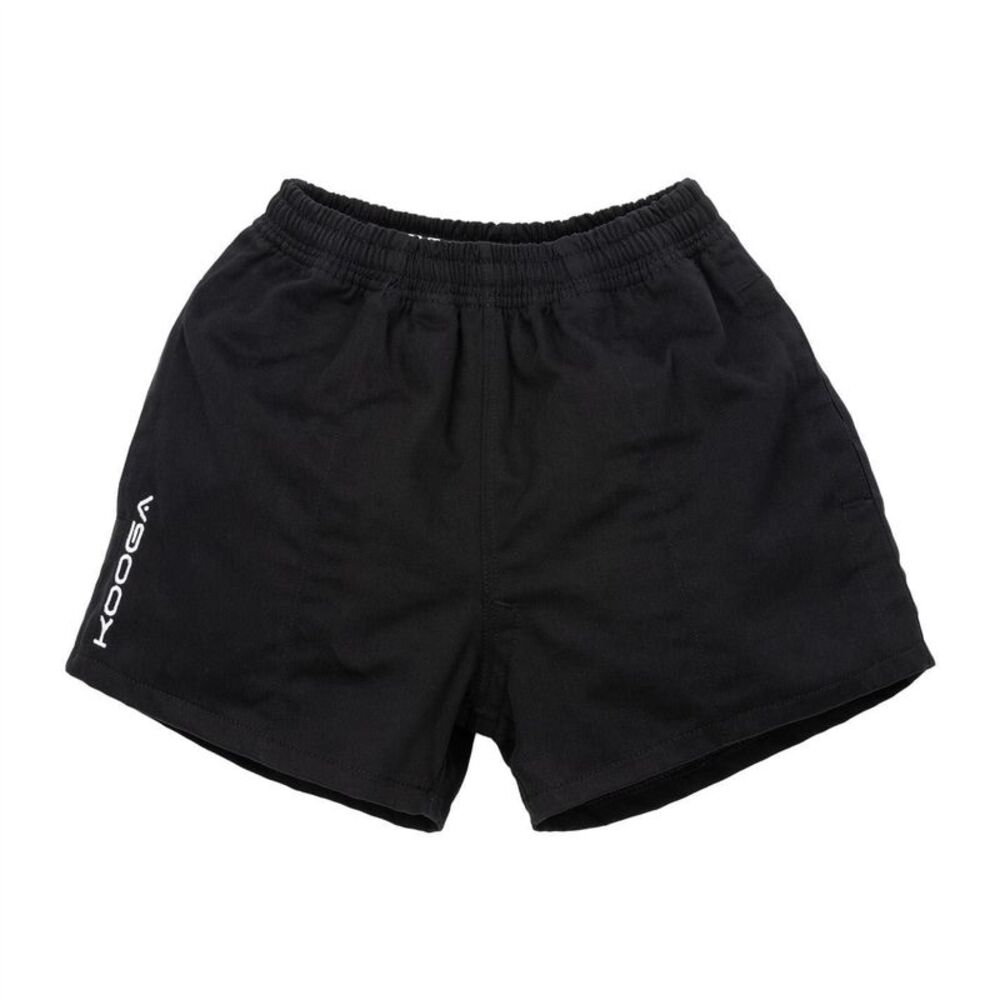 KooGa Childrens/Kids Cotton Rugby Shorts / Black